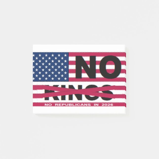 NO KINGS POST-IT BLOCK (Framsida)