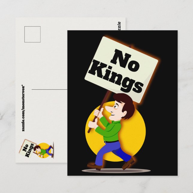 No Kings Postcard Vykort (Fram/baksida)