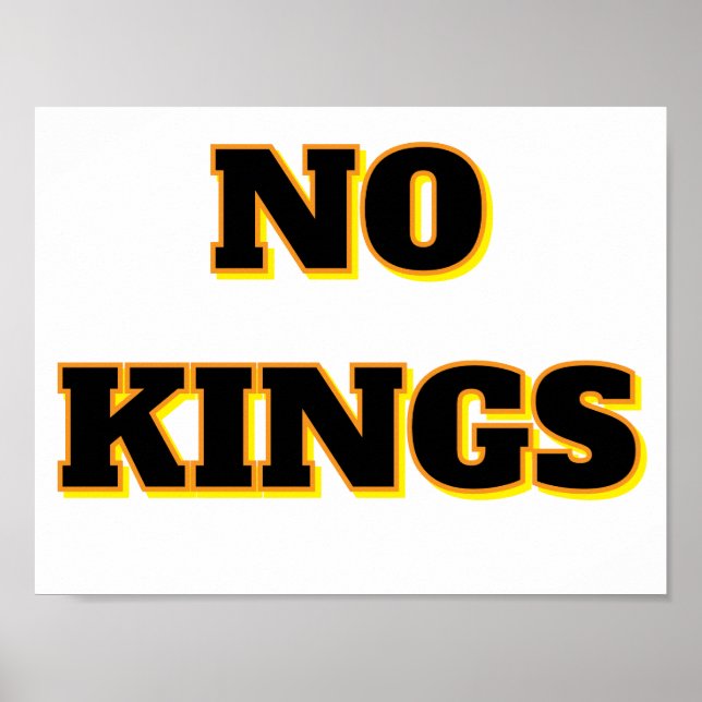 NO KINGS POSTER (Framsidan)