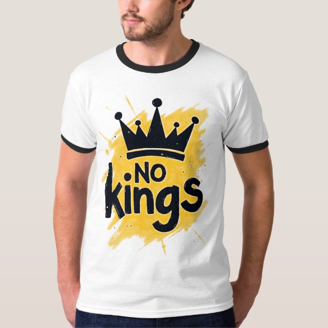 No Kings – Power to the People Design T Shirt (Framsida)