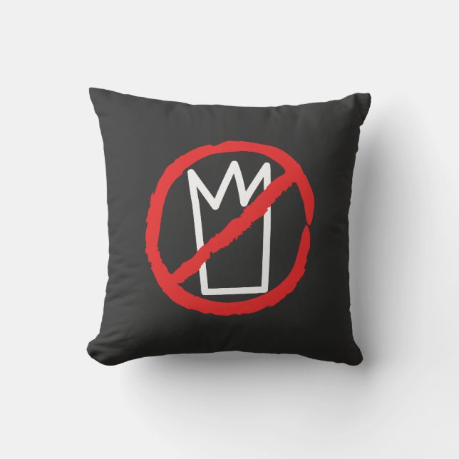 No kings protest crown logo kudde (Framsida)