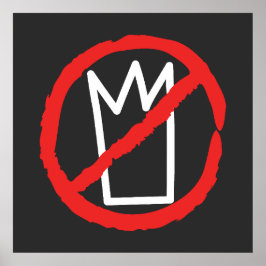 No kings protest crown logo poster