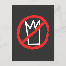 No kings protest crown logo vykort