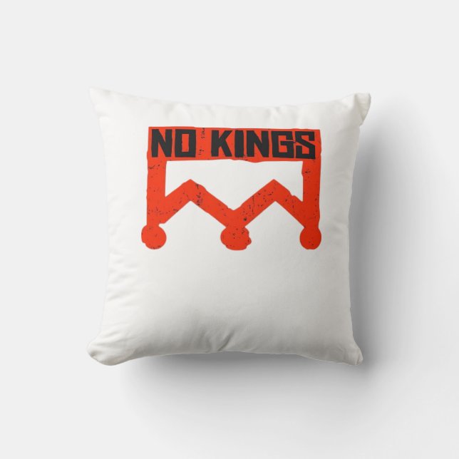 No Kings Protest Graphic Grunge Crown  American Cl Kudde (Framsida)