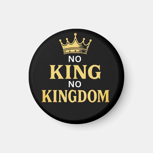 No Kings Protest Sign Vertical 2025 Magnet (Framsidan)