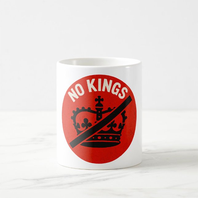 No Kings Protest Symbol Kaffemugg (Skapare uppladdad)
