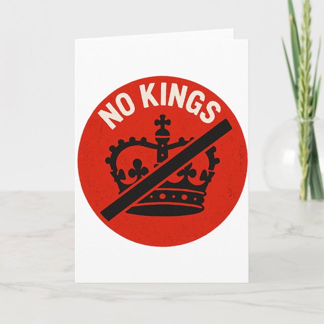No Kings Protest Symbol Kort (Skapare uppladdad)