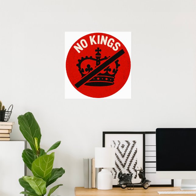 No Kings Protest Symbol Poster (Skapare uppladdad)