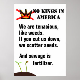 No Kings-protestaffisch - Vi är som ogräs - II Poster