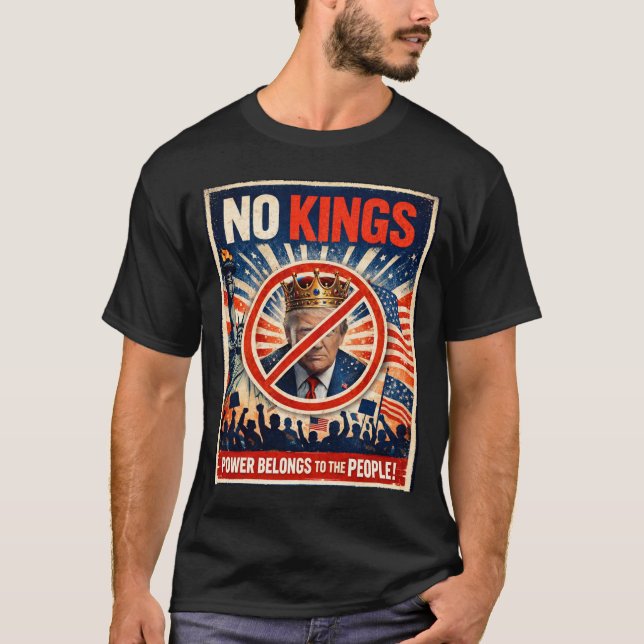No Kings Shirt | Power Belongs to the People! T Shirt (Framsida)