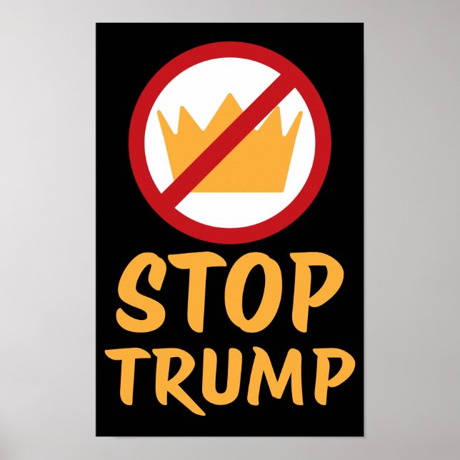 NO KINGS STOP TRUMP Anti-Trump | RYYB | Protest Poster (Framsidan)