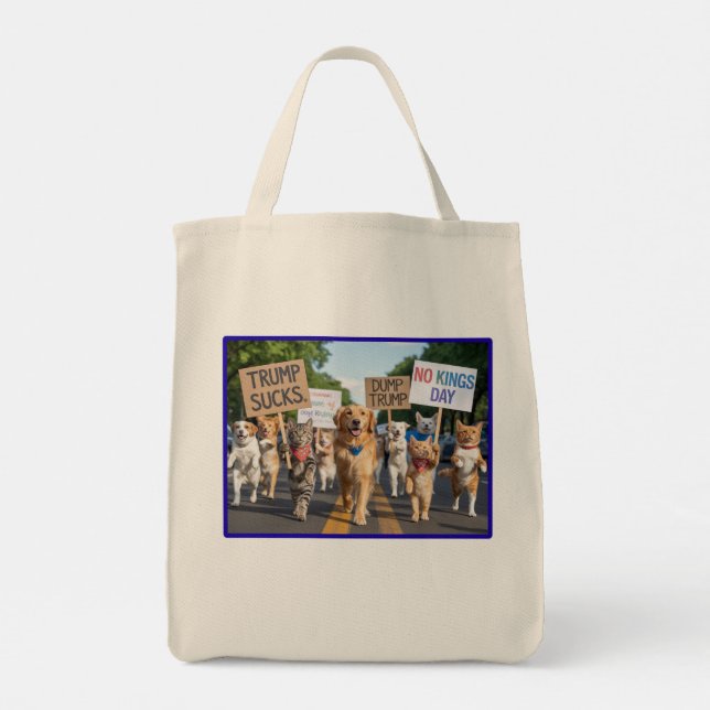 No Kings Tote Bag Tygkasse (Baksida)