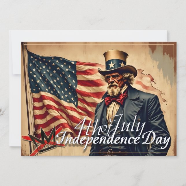 No Kings Uncle Sam Independence Day Art (Framsida)