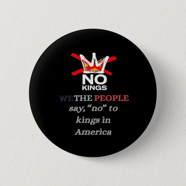 No Kings We the People Freedom Classic Style Knapp (Framsida)