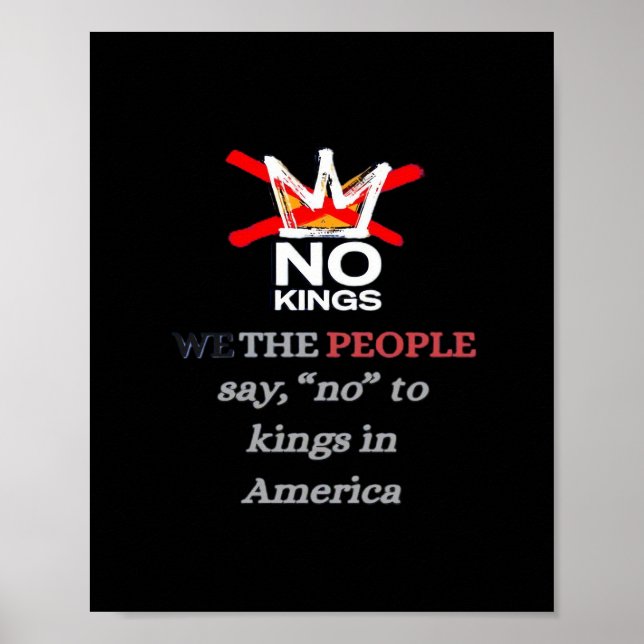 No Kings We the People Freedom Classic Style Poster (Framsidan)