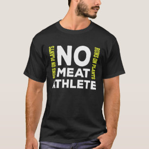NO Kött Idrottsman Springa på växter Vegan T Shirt