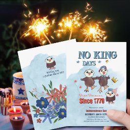 "No Kung Days" Patriotic Eagle Photo Back Inbjudningar