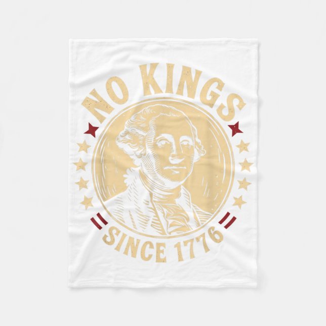 No Kung in America 1776 Spara Democracy United Sta Fleecefilt (Framsidan)