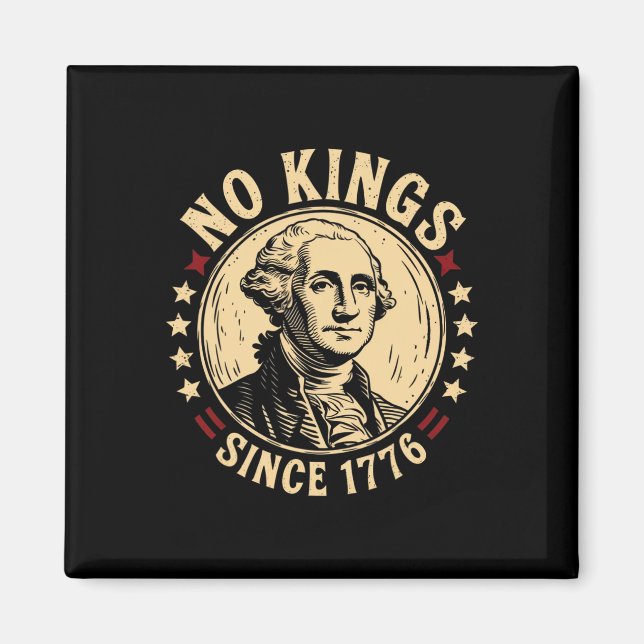 No Kung in America 1776 Spara Democracy United Sta Magnet (Framsidan)