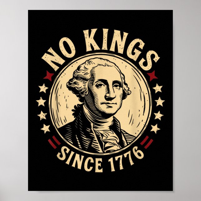 No Kung in America 1776 Spara Democracy United Sta Poster (Framsidan)