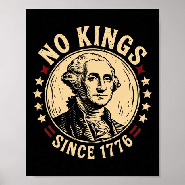 No Kung in America 1776 Spara Democracy United Sta Poster (Framsidan)