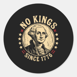 No Kung in America 1776 Spara Democracy United Sta Runt Klistermärke