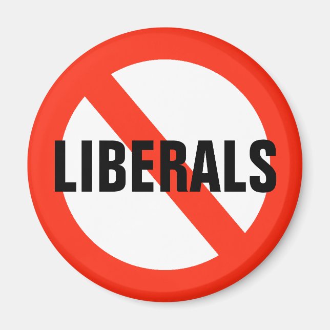 NO LIBERALS Magnet (Framsidan)