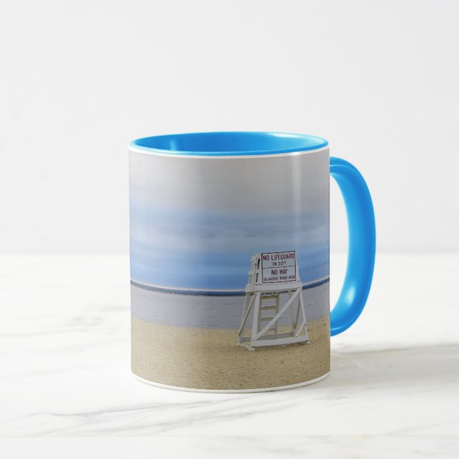 No Lifeguard on Duty Two-Tone Mug Mugg (Framsida höger)