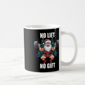 No Lift No Gift Santa Claus Christmas Gym Bodybuil Kaffemugg