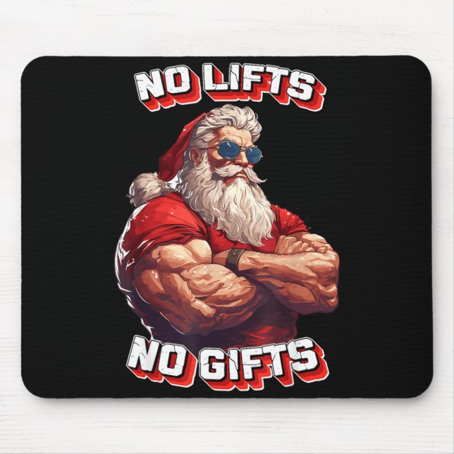 No Lifts No Bodybuilder Fitness Santa Christmas  Musmatta (Framsidan)