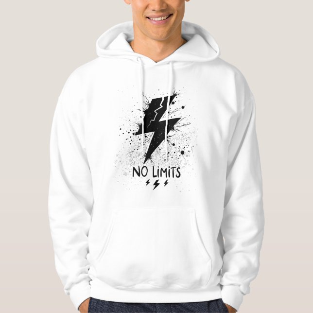No Limits Hoodie – Bold Motivational Statement Des (Framsida)