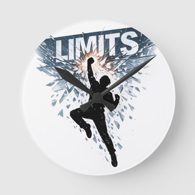 No Limits Motivation Design  Rund Klocka (Framsida)