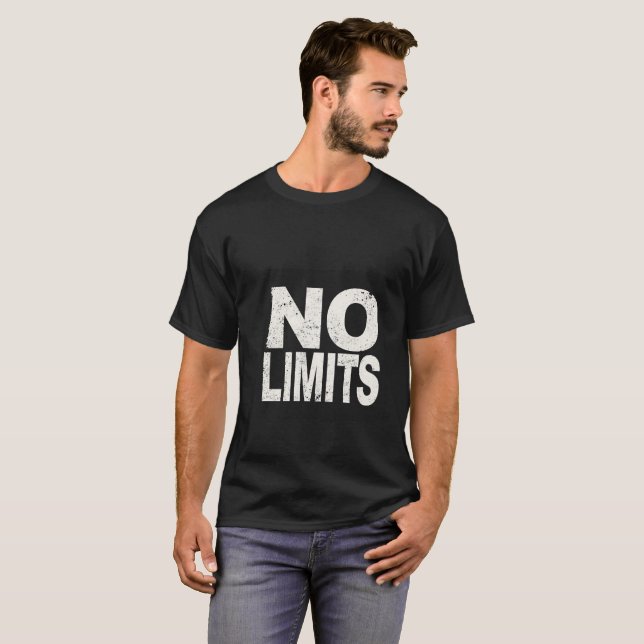 NO LIMITS Sports T-Shirt - Motivational Athletic (Hel framsida)