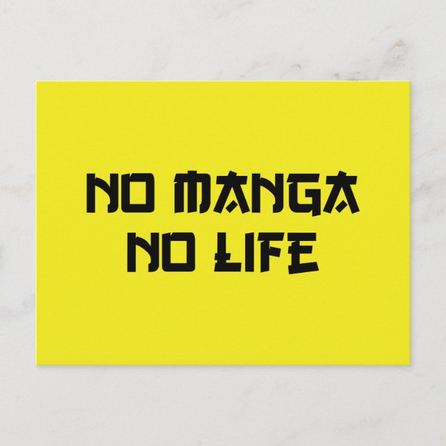 NO MANGA NO LIFE VYKORT (Framsida)