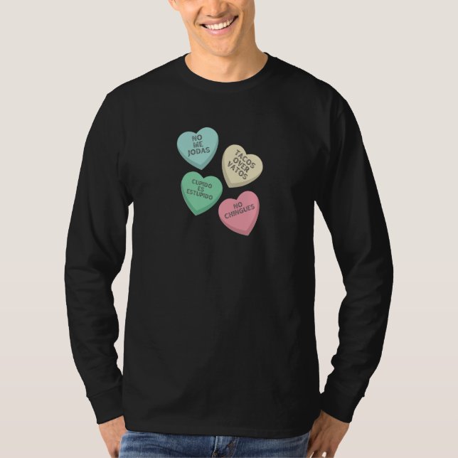 No me Jodas Candy Heart Anti Valentines T Shirt (Framsida)