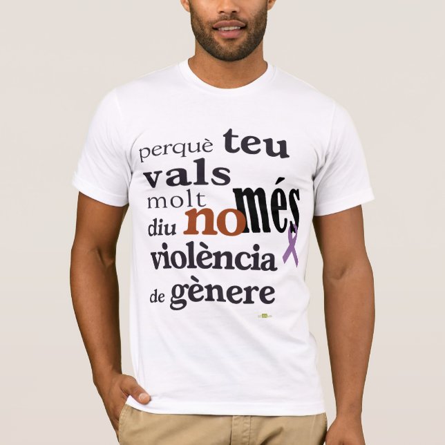 No Més Violència de Gènere Tee Shirt (Framsida)