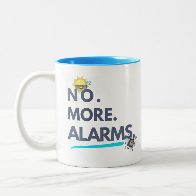 💤 No. More. Alarms. Två-Tonad Mugg (Vänster)