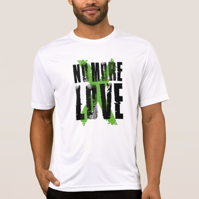 No More Love – white Anti-Romance Aesthetic T Shirt (Framsida)