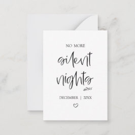 No More Silent Nights | Baby Announcement Card Anteckningskort