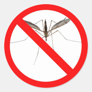 No Mosquitos Runt Klistermärke
