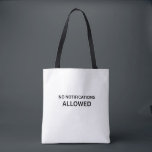 No Notifications Allowed Minimalist Canvas Tygkasse<br><div class="desc">Carry your offline tools with intent. A durable canvas tote bag featuring a bold,  centered design for the professional who transports their work assets with precision.</div>