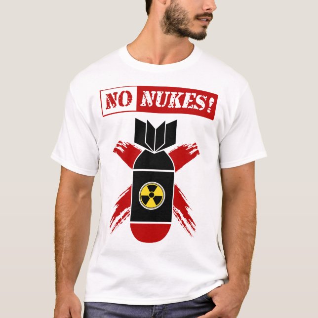 NO NUKES | Kärnvapen! T Shirt (Framsida)