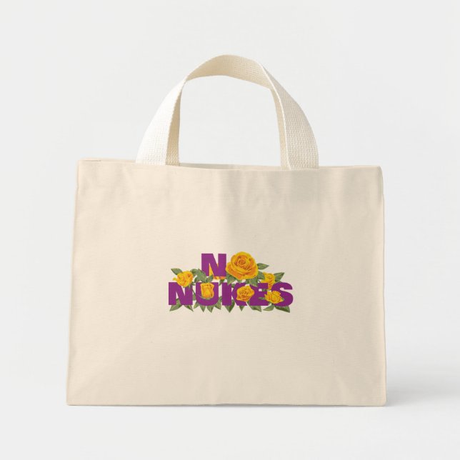 NO NUKES - RO UPPDRAG officiell Tiny Tote Mini Tygkasse (Framsidan)