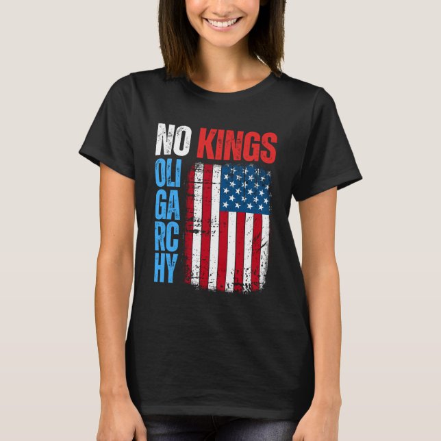 No Oligarchy No Kings T Shirt (Framsida)