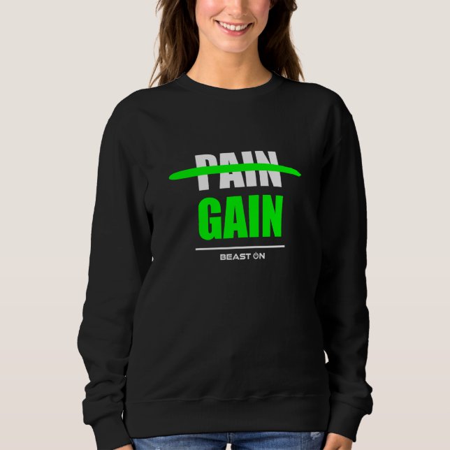 No Pain no Gain green Workout Fitness Motivation G T Shirt (Framsida)