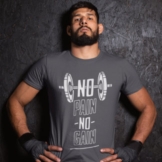 No Pain No Gain Hantel Motiv T Shirt