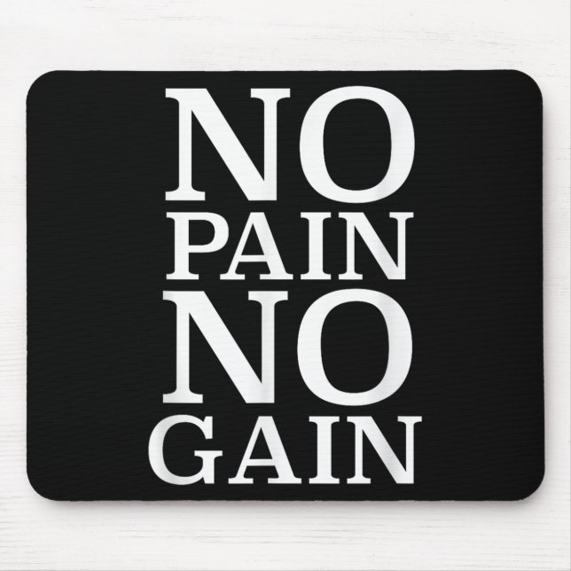 No Pain No Gain Motivation  Musmatta (Framsidan)
