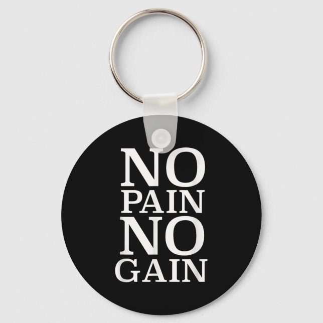 No Pain No Gain Motivation  Nyckelring (Framsida)