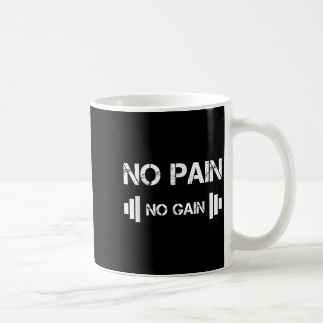 No Pain No Gain Workout Motivation  Kaffemugg (Höger)
