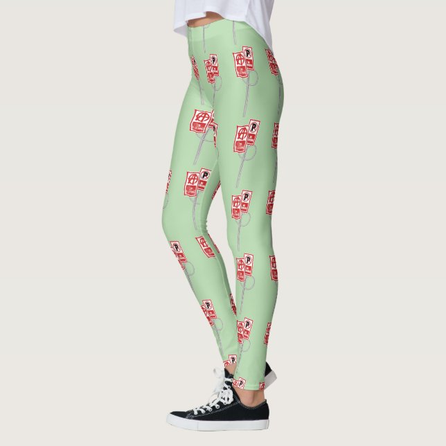 No parking anarchy sign leggings (Vänster)